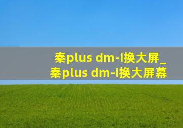 秦plus dm-i换大屏_秦plus dm-i换大屏幕